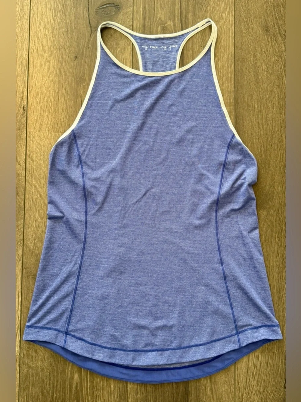 Lululemon Racerback Tank Top Blue Heathered Athletic Run Yoga Gym Size XS/S